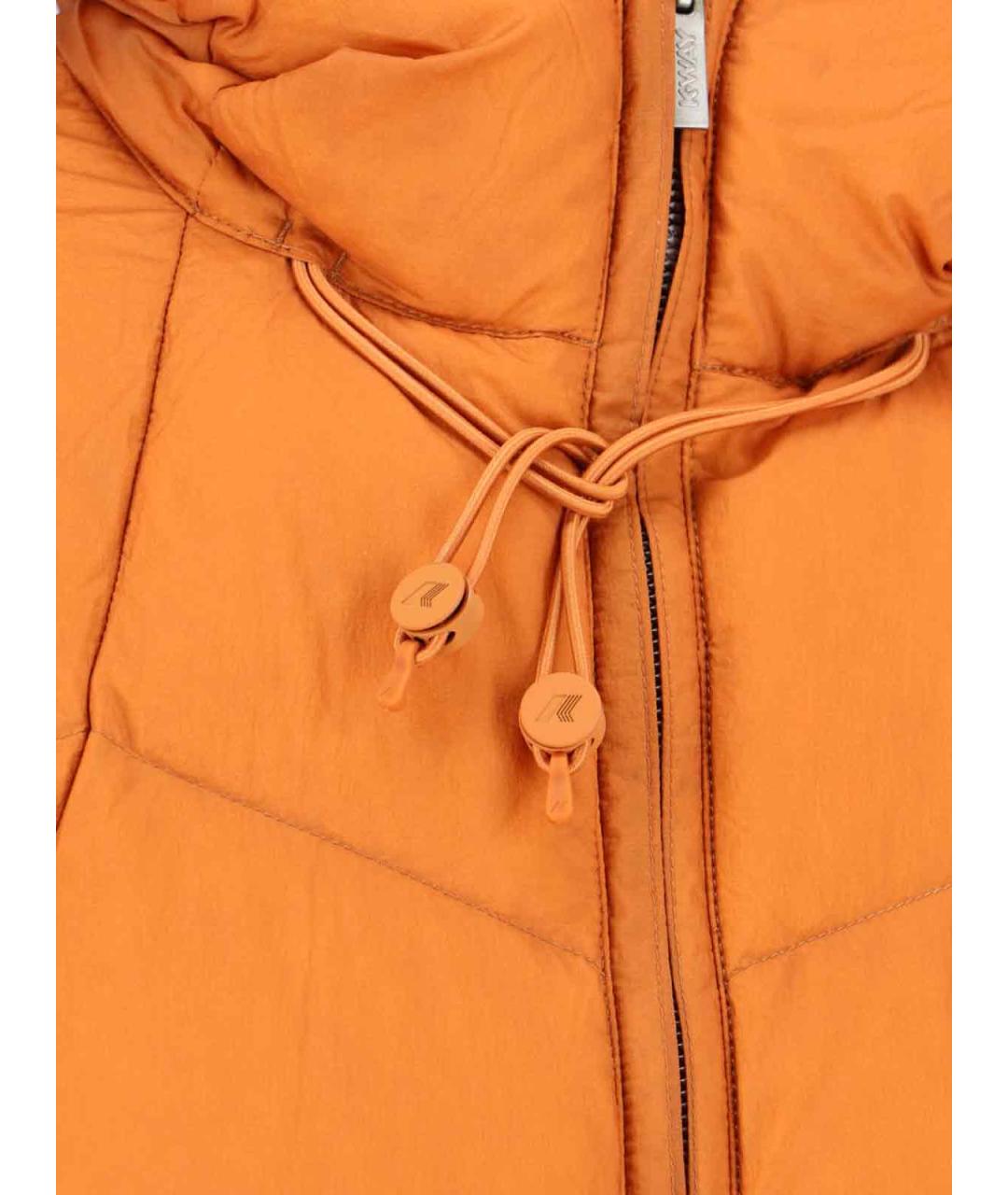 K-WAY Оранжевый полиамидовый пуховик, фото 4