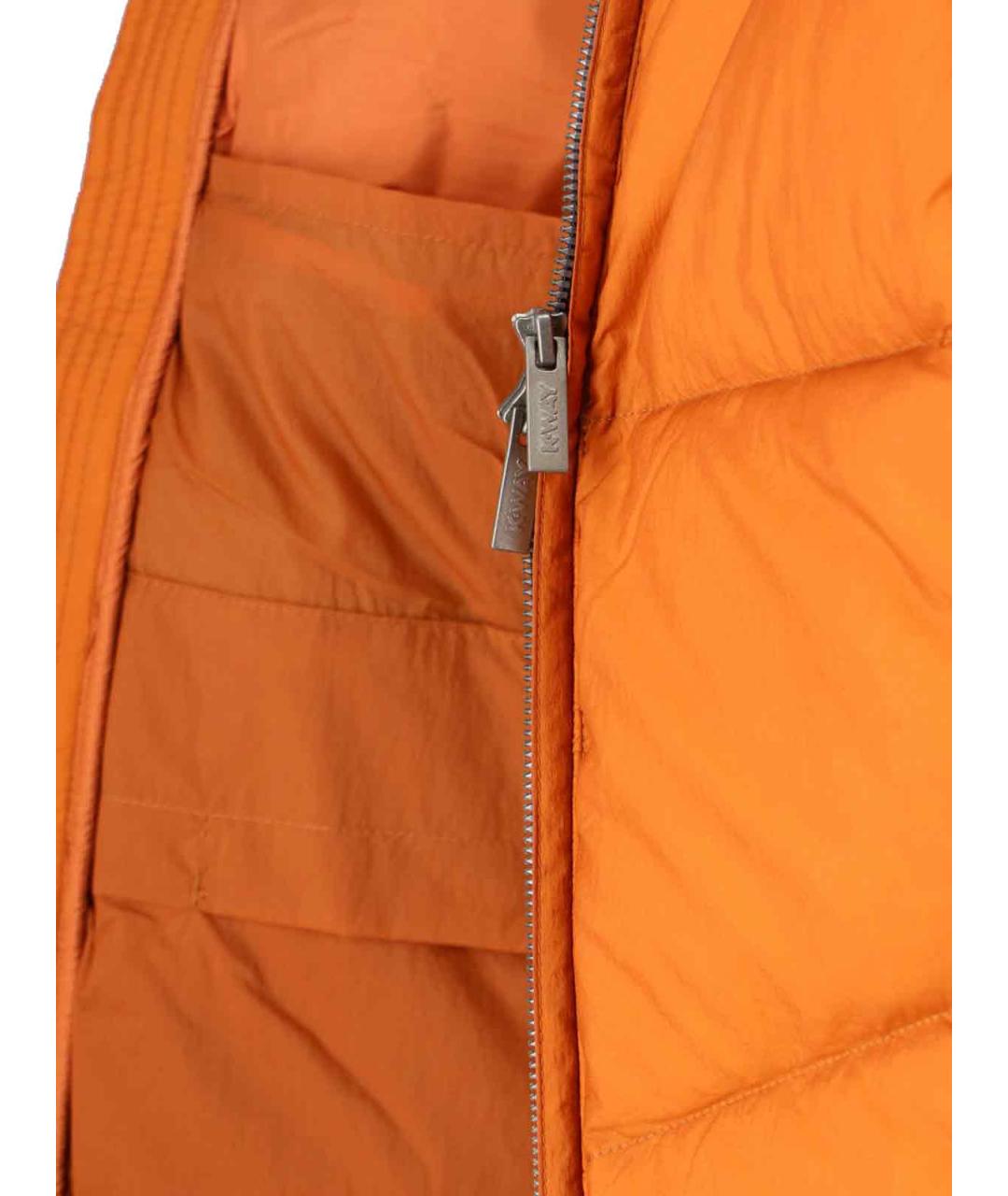 K-WAY Оранжевый полиамидовый пуховик, фото 5