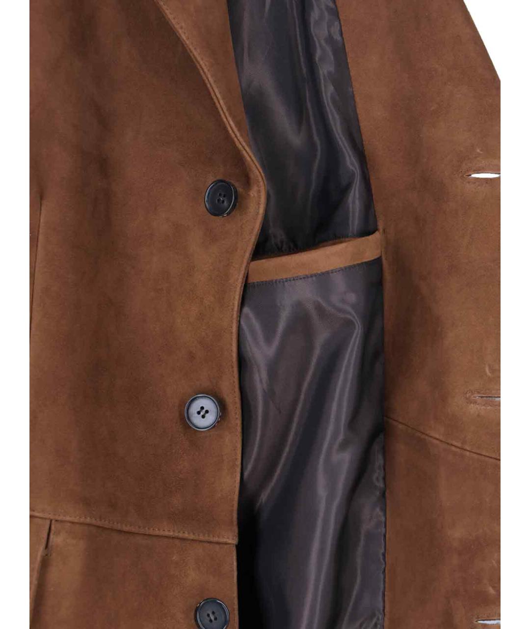 TONYWACK Коричневый замшевый пиджак, фото 5