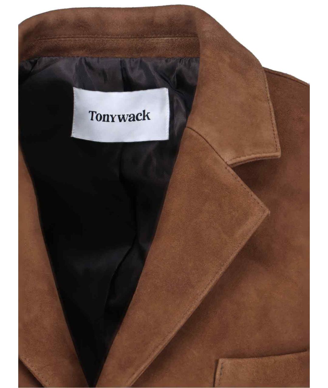 TONYWACK Коричневый замшевый пиджак, фото 4