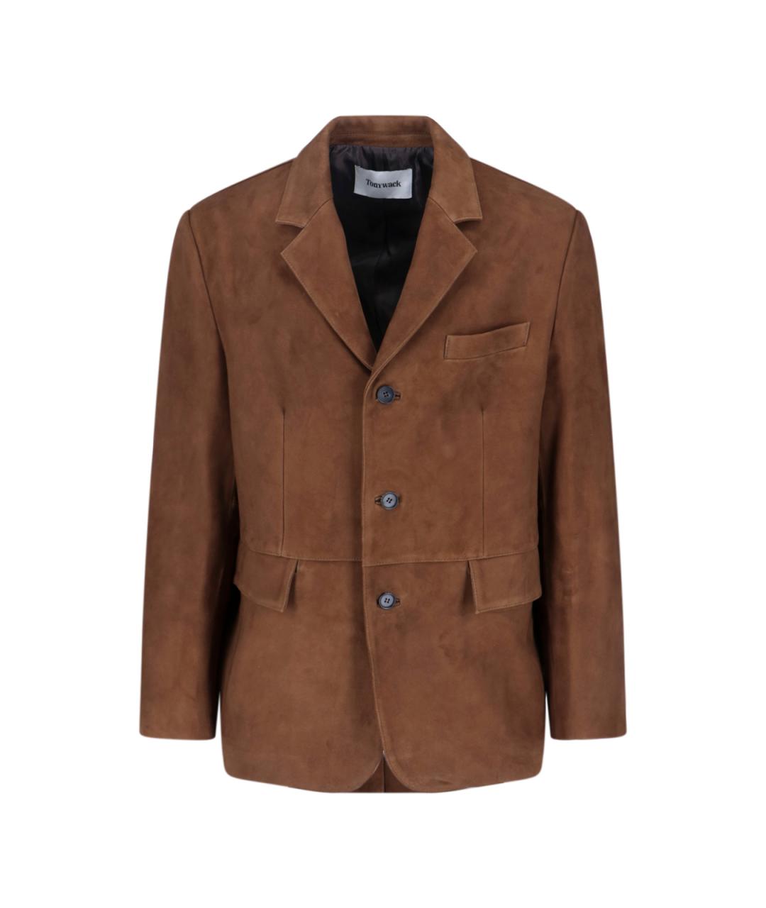 TONYWACK Коричневый замшевый пиджак, фото 1