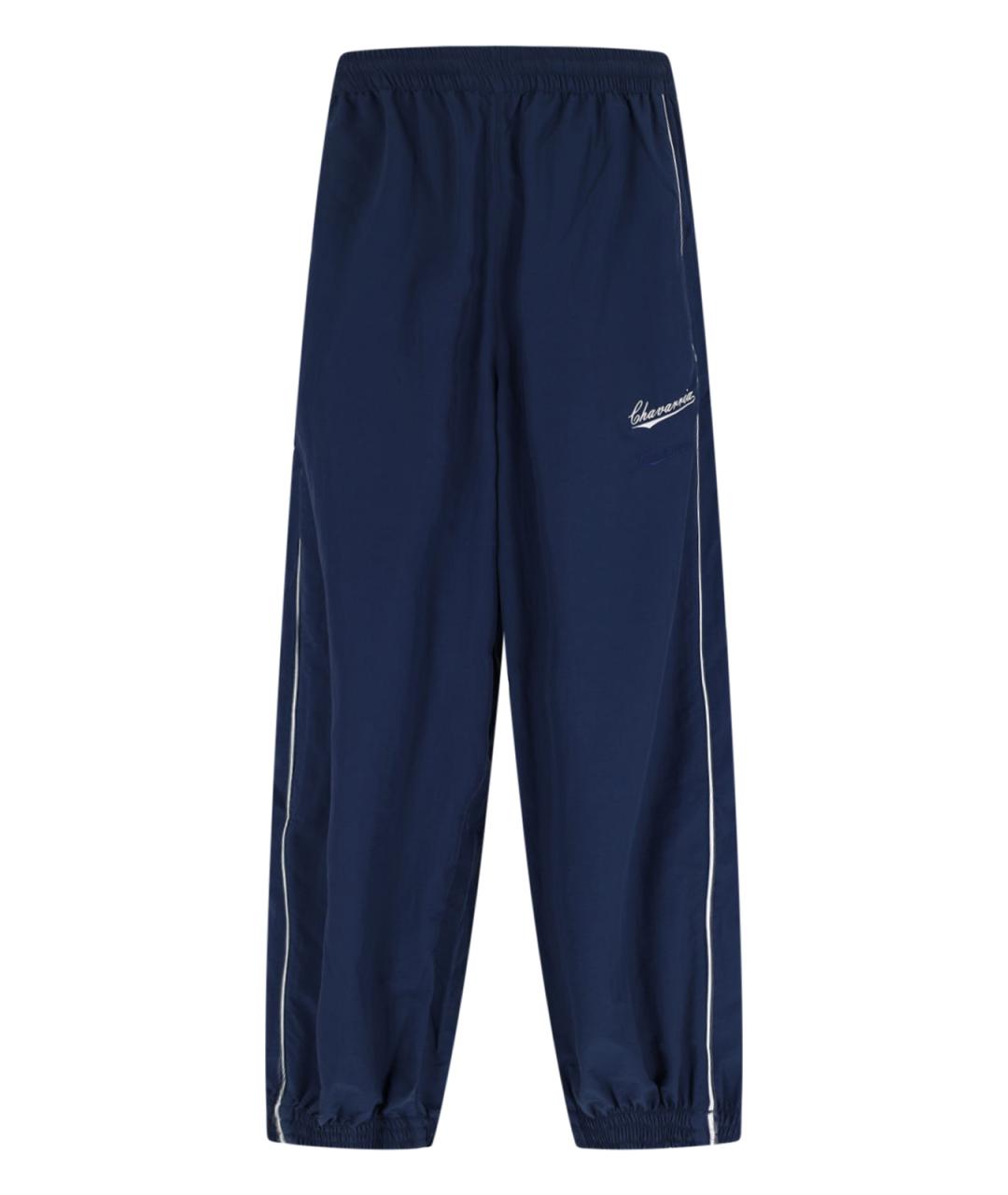 WILLY CHAVARRIA Синие полиамидовые повседневные брюки, фото 1