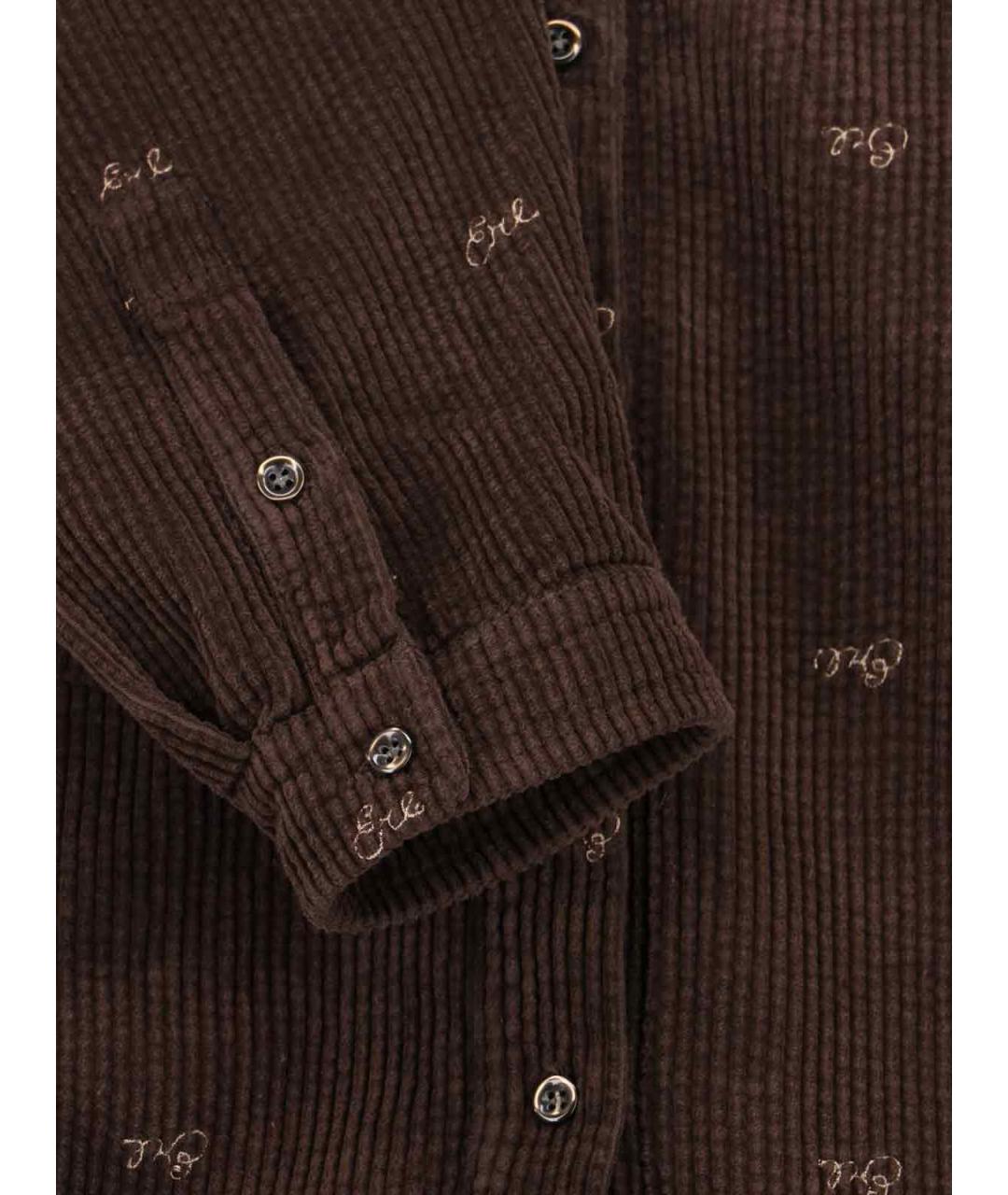 ERL Коричневая хлопковая рубашка, фото 5