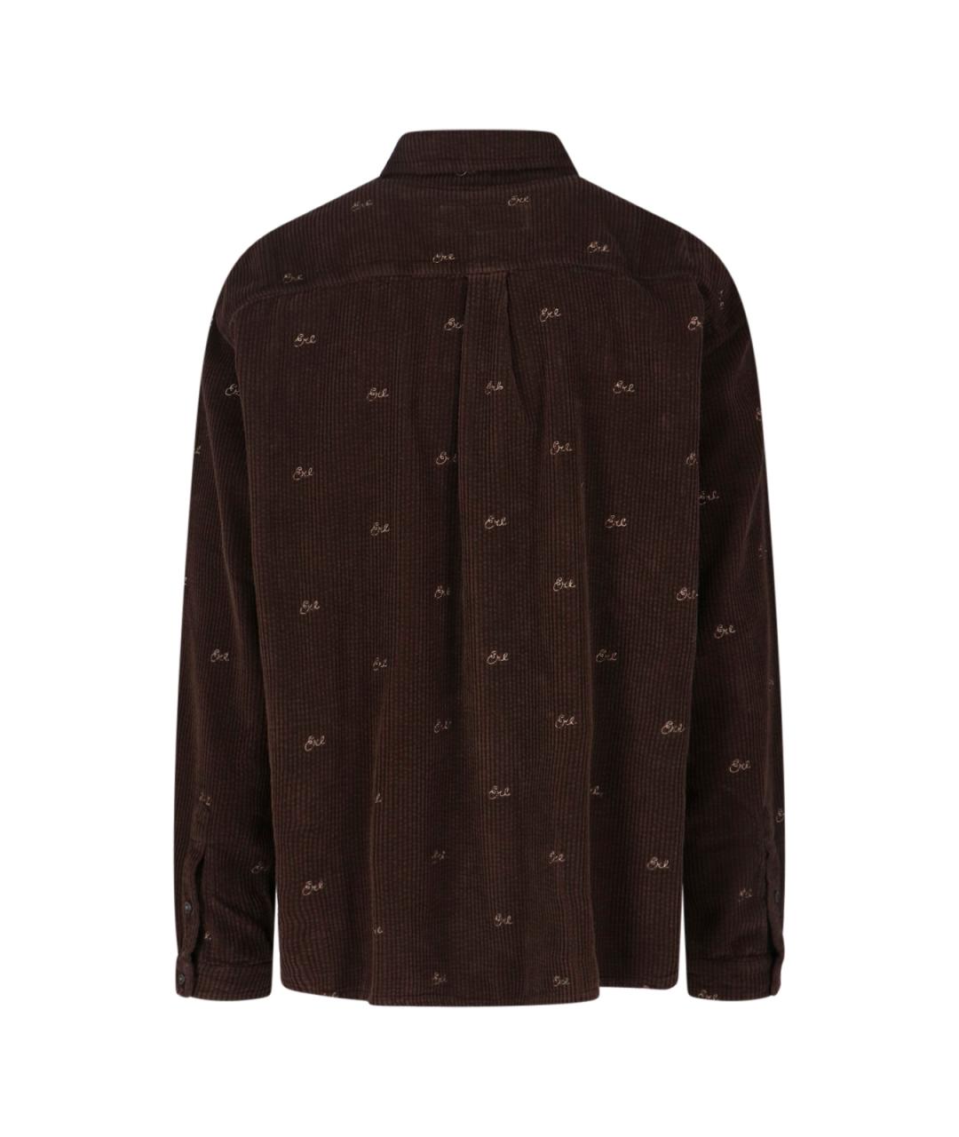 ERL Коричневая хлопковая рубашка, фото 2