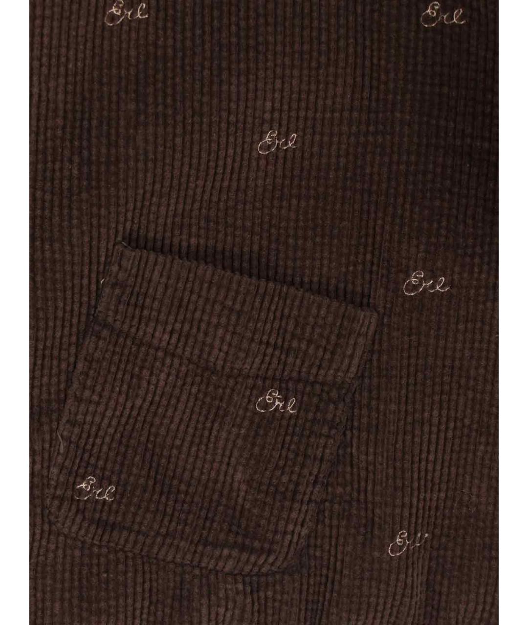 ERL Коричневая хлопковая рубашка, фото 4