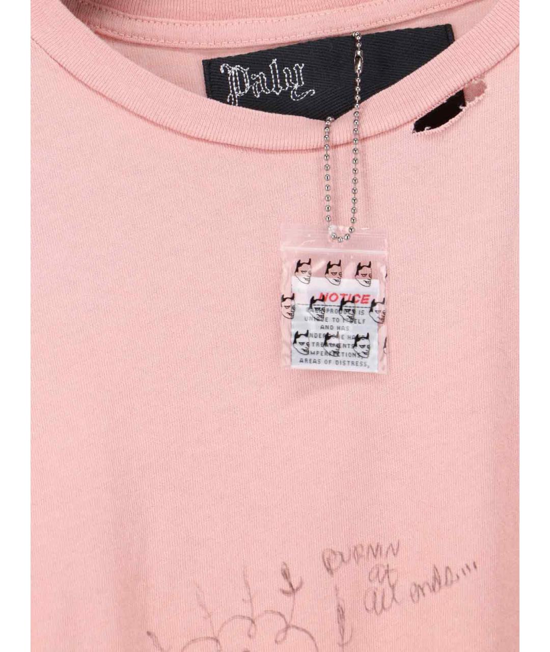 PALY Розовая хлопковая футболка, фото 3