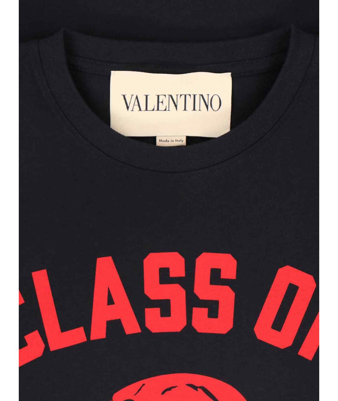 VALENTINO Черная хлопковая футболка, фото 3