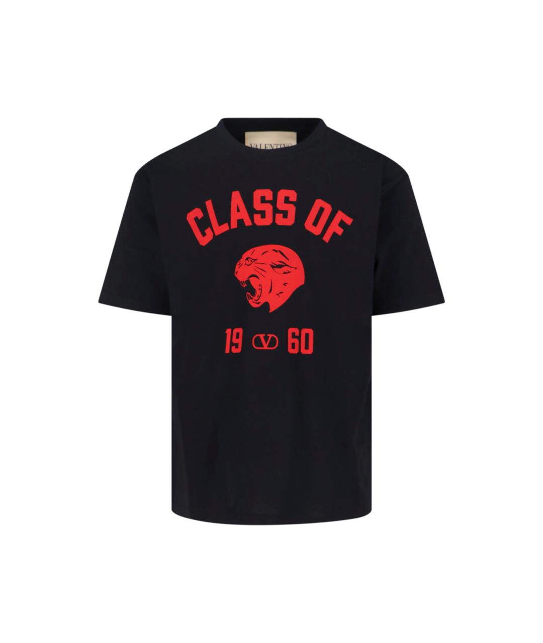 VALENTINO Черная хлопковая футболка, фото 1