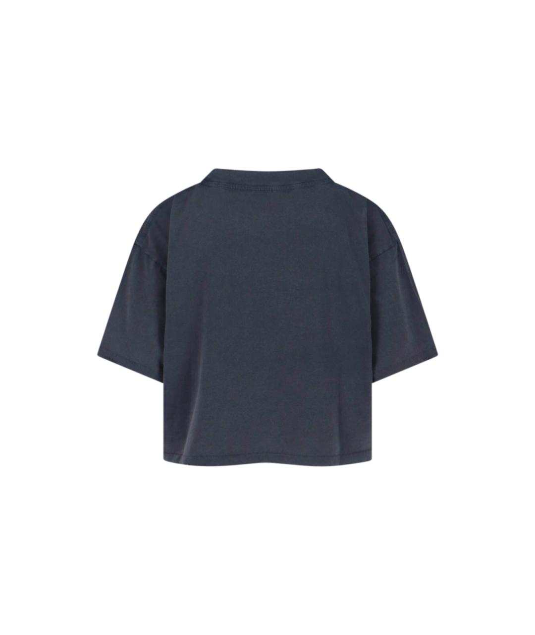 ANINE BING Серая хлопковая футболка, фото 2