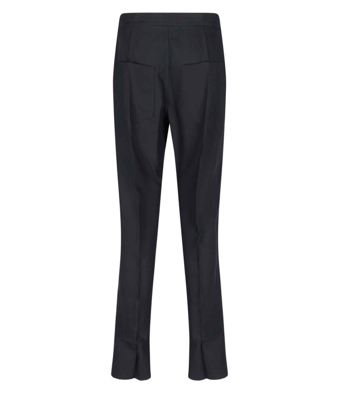 SETCHU Черные шерстяные прямые брюки, фото 3