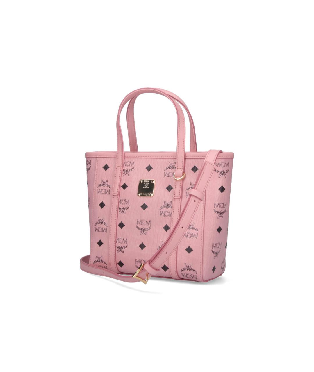MCM Розовая сумка тоут из искусственной кожи, фото 2
