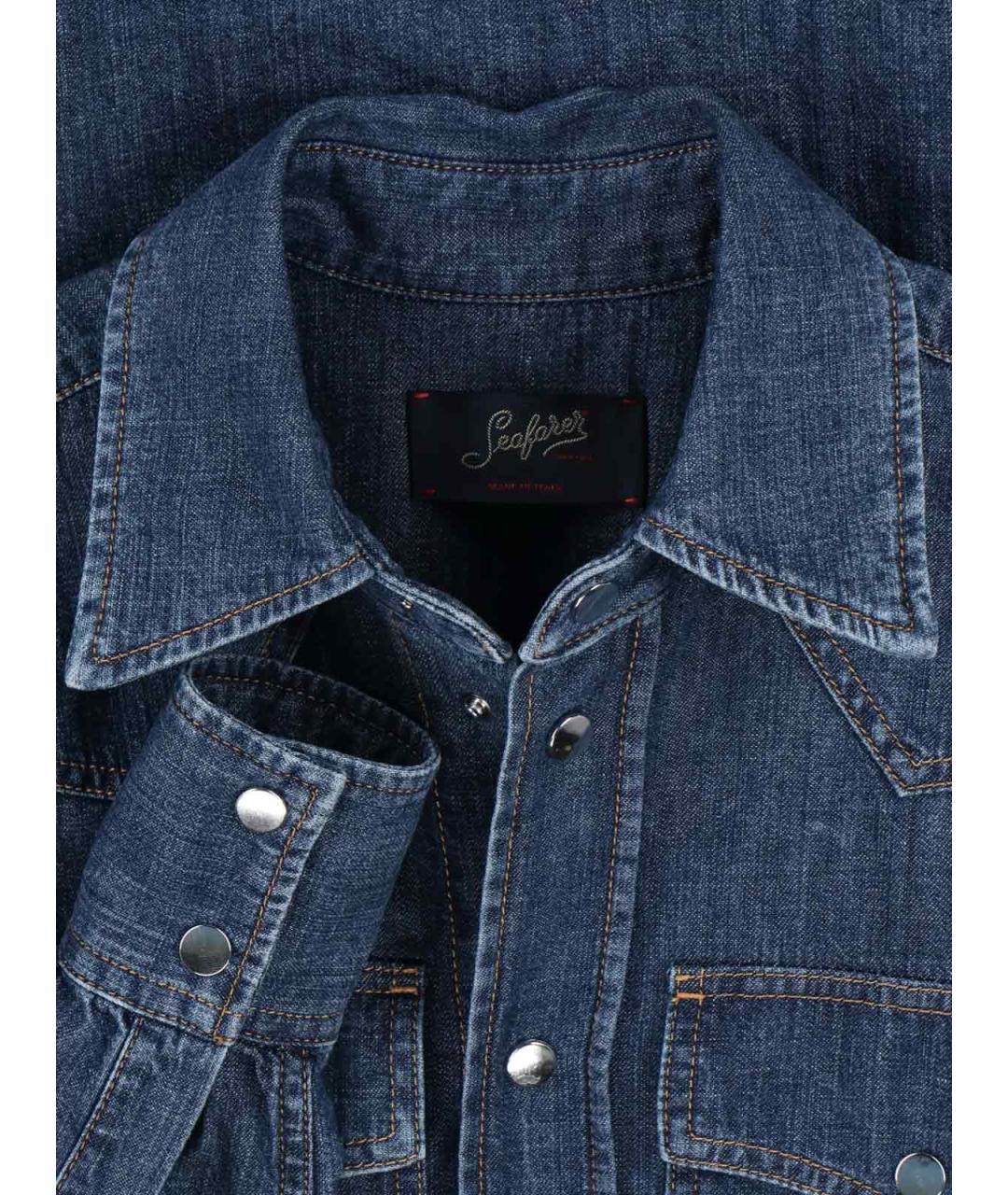 SEAFARER Синяя хлопковая рубашка, фото 3