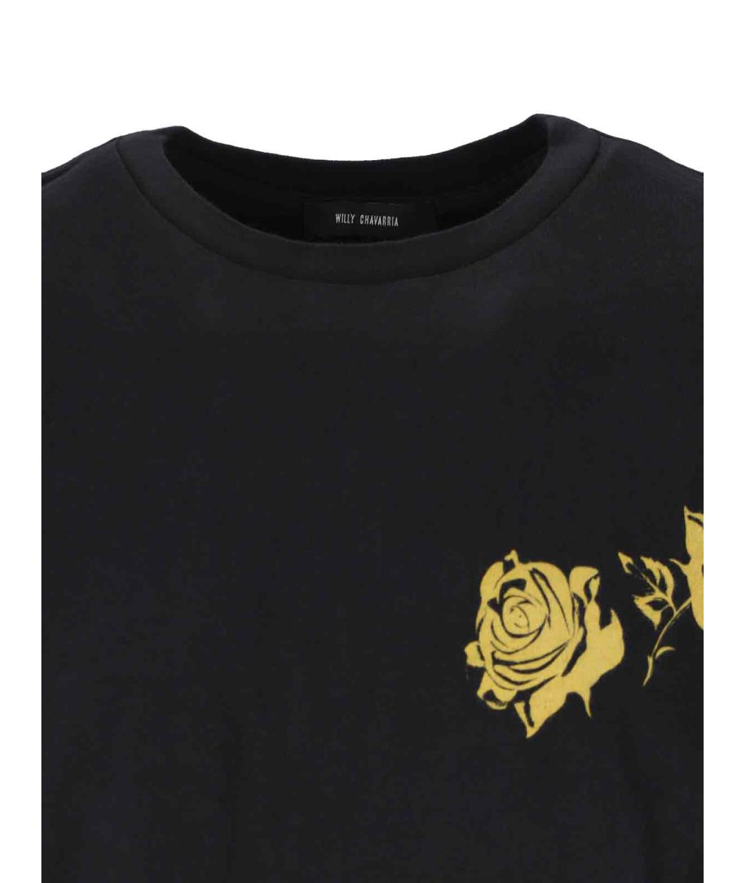 WILLY CHAVARRIA Черная хлопковая футболка, фото 3