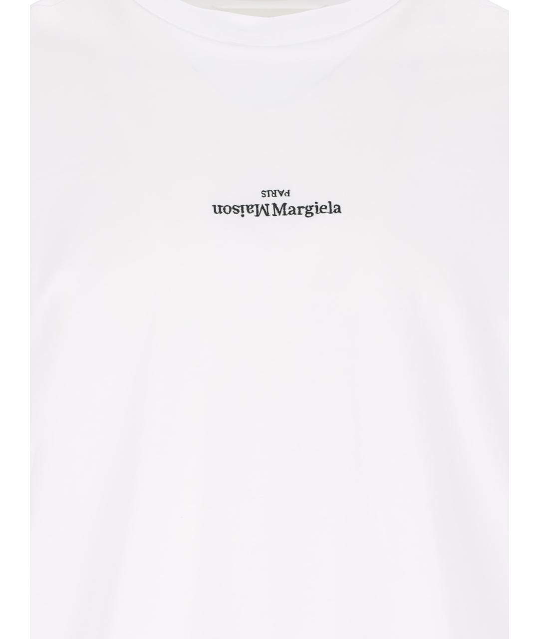 MAISON MARGIELA Белая хлопковая футболка, фото 3