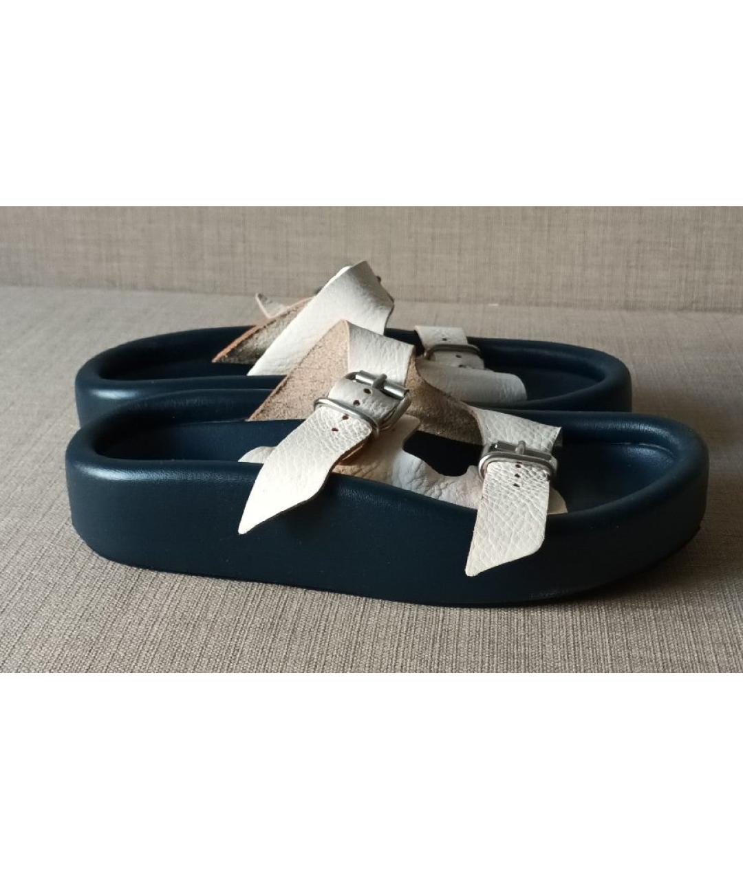 MM6 MAISON MARGIELA Мульти кожаные шлепанцы, фото 6