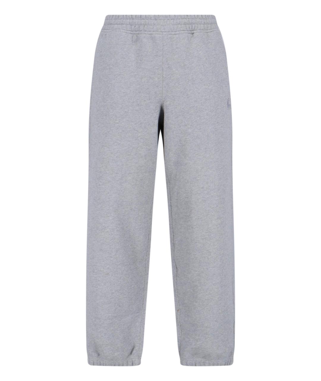 BURBERRY Серые хлопковые повседневные брюки, фото 1