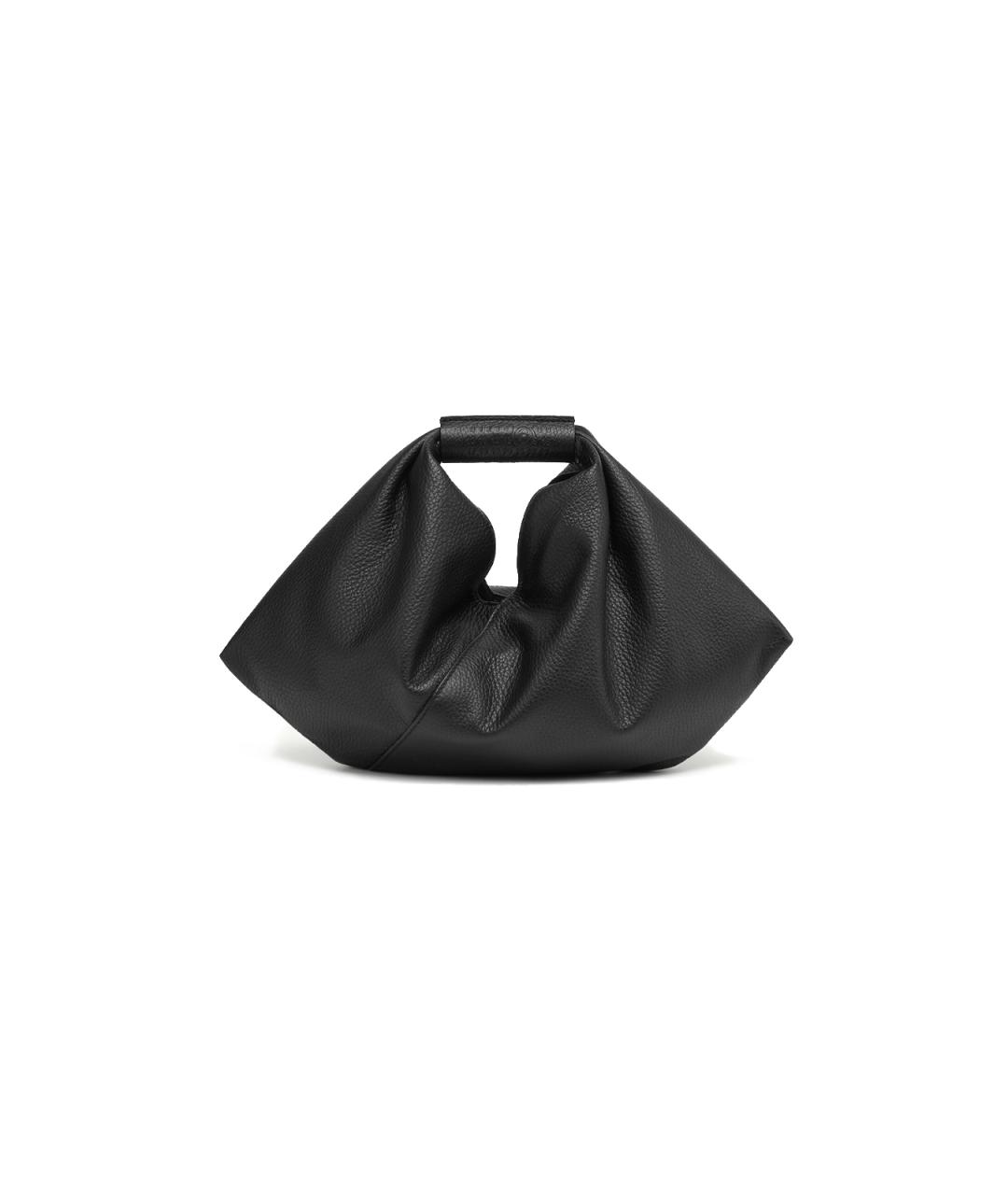 MM6 MAISON MARGIELA Черная кожаная сумка тоут, фото 1