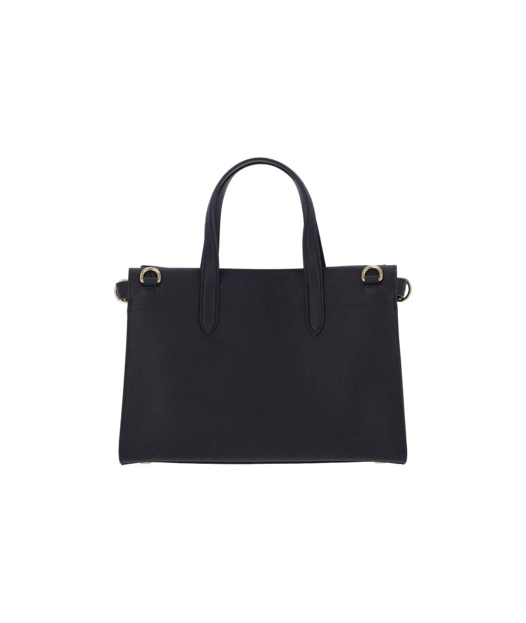 BURBERRY Черная кожаная сумка тоут, фото 3