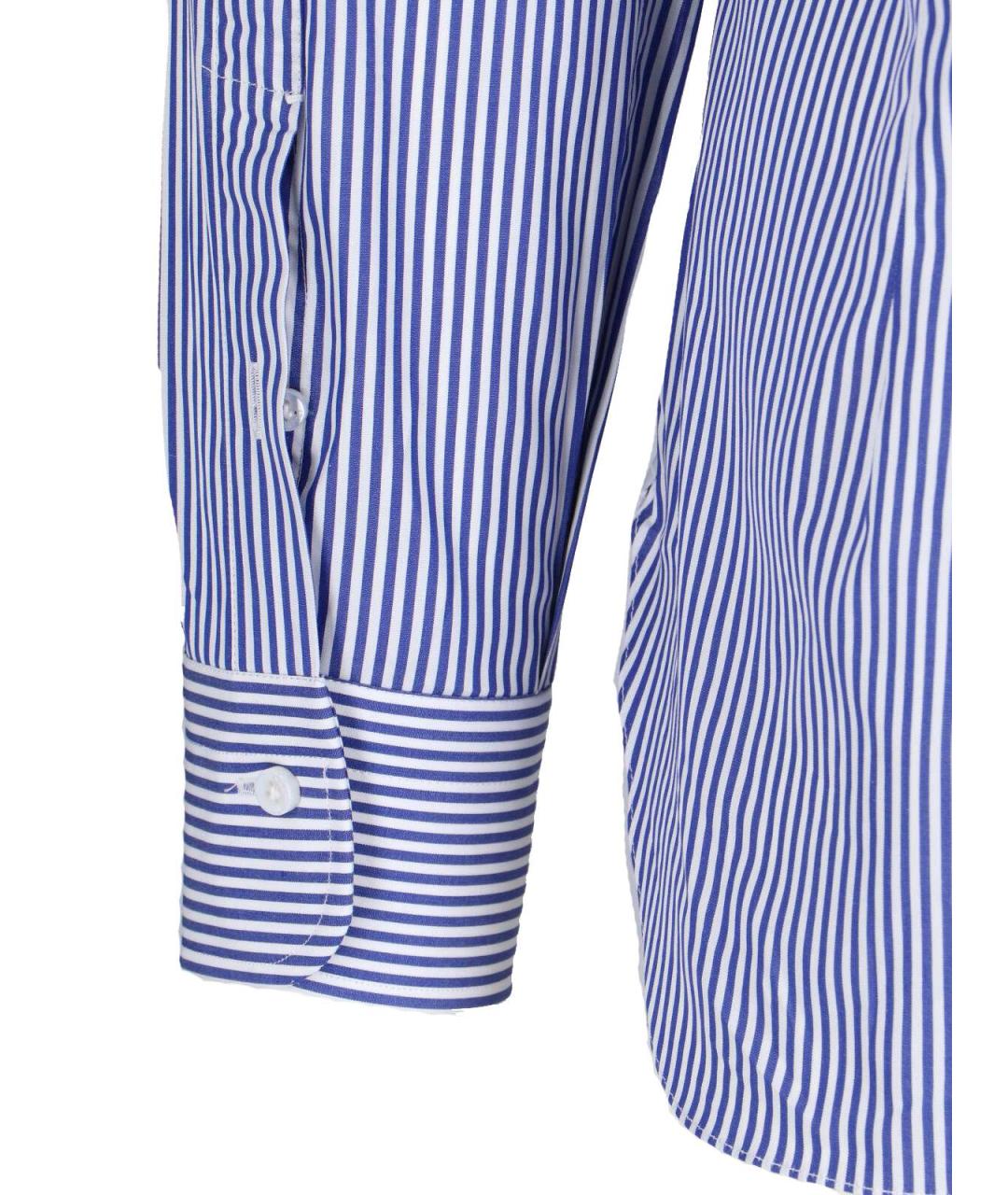 BARBA Синяя хлопковая кэжуал рубашка, фото 3