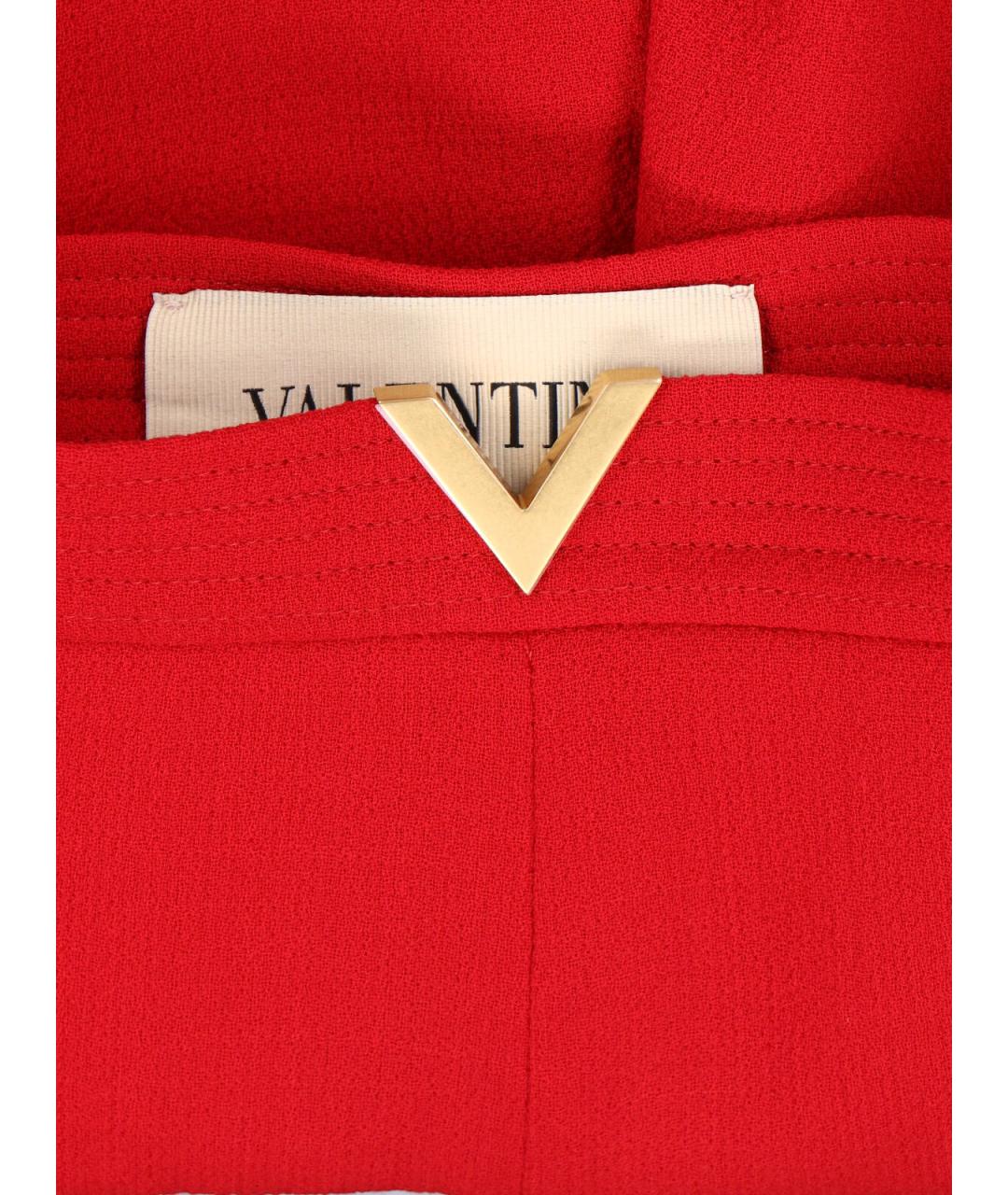 VALENTINO Красные прямые брюки, фото 5