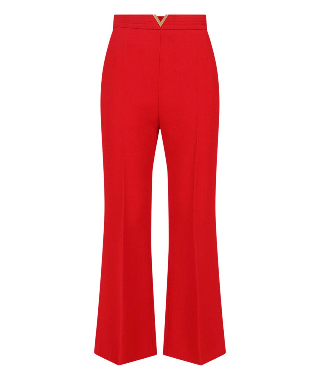 VALENTINO Красные прямые брюки, фото 1