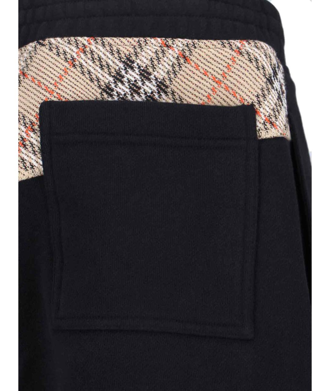 BURBERRY Черные хлопковые повседневные брюки, фото 5
