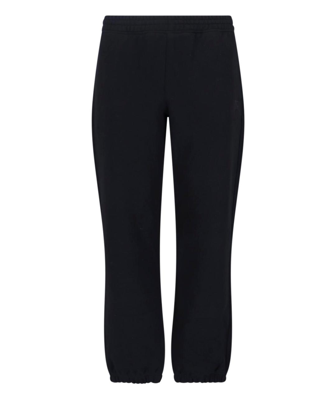 BURBERRY Черные хлопковые повседневные брюки, фото 1