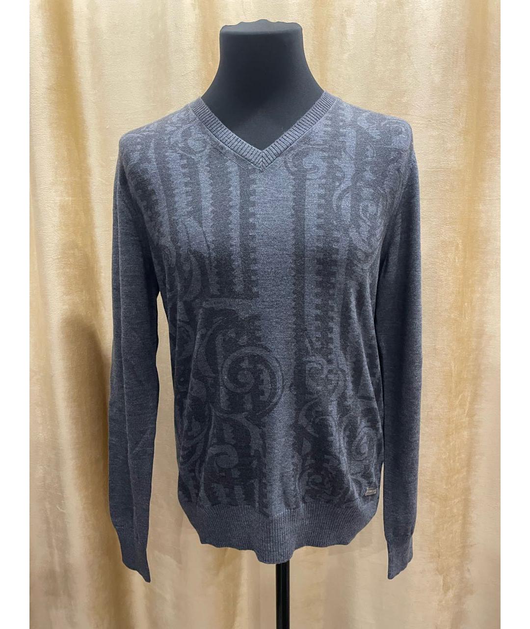 VERSACE JEANS COUTURE Антрацитовый шерстяной джемпер / свитер, фото 7