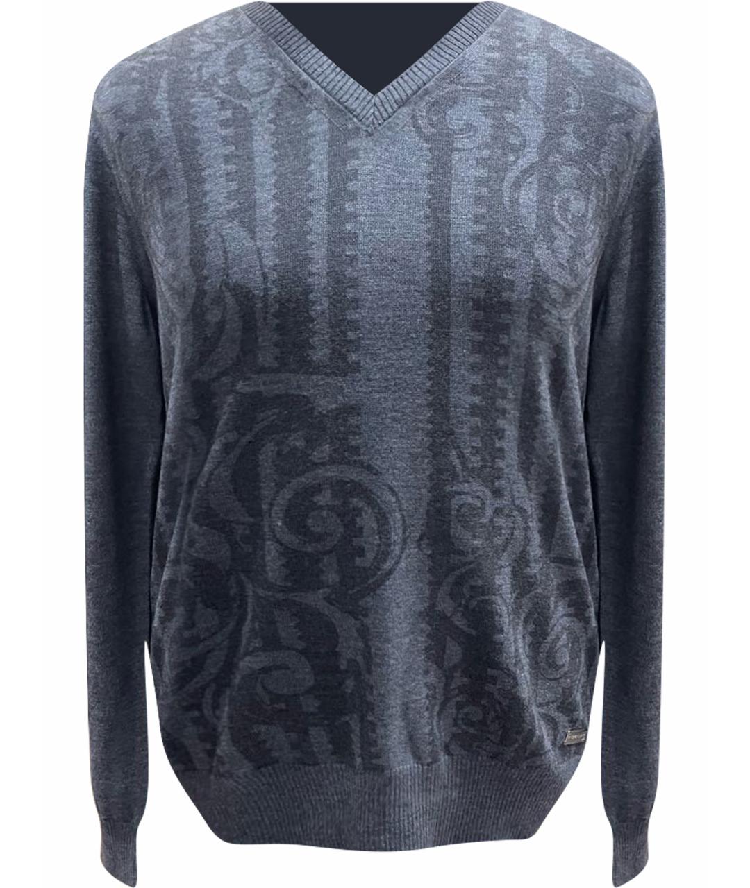 VERSACE JEANS COUTURE Антрацитовый шерстяной джемпер / свитер, фото 1