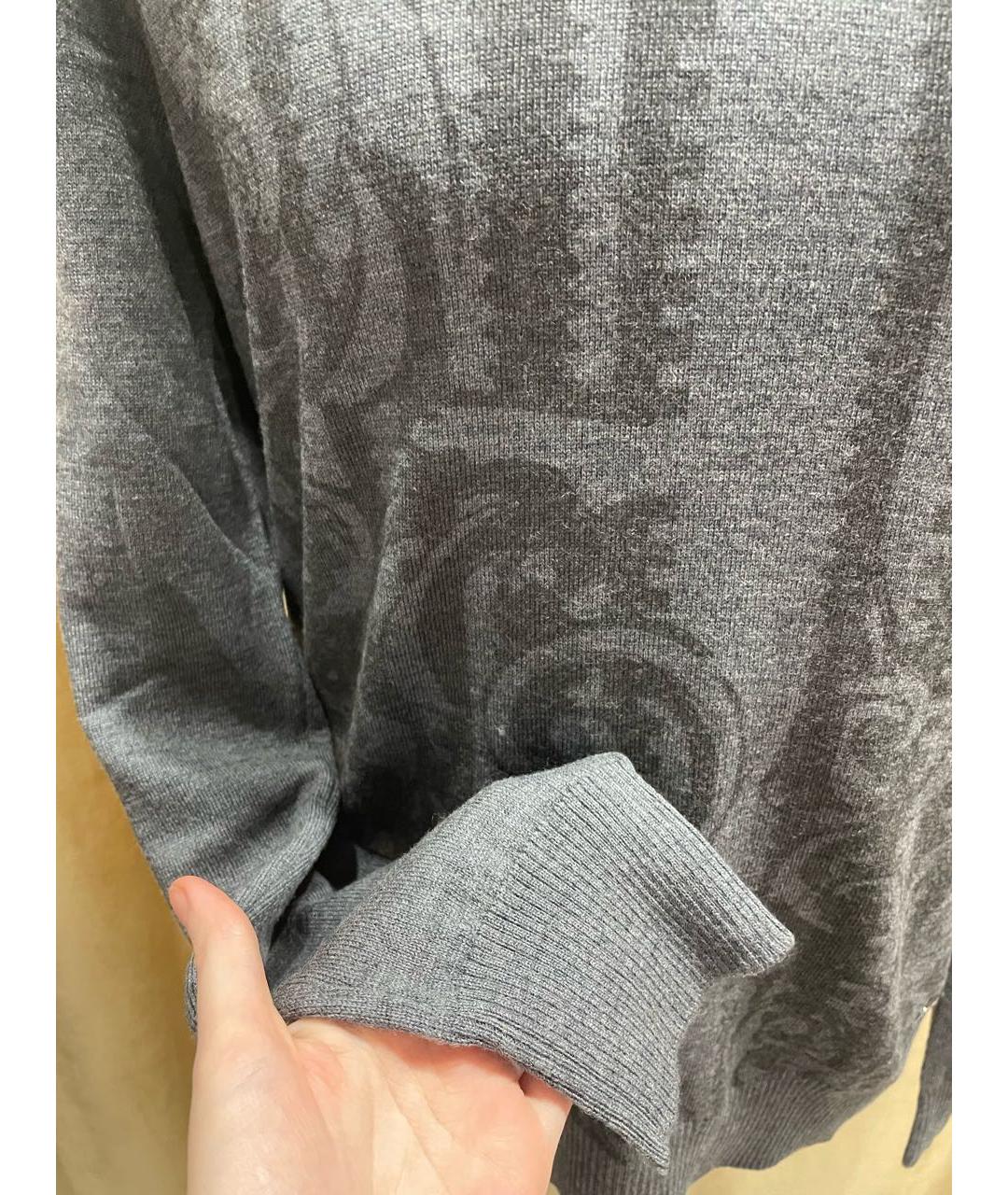 VERSACE JEANS COUTURE Антрацитовый шерстяной джемпер / свитер, фото 5