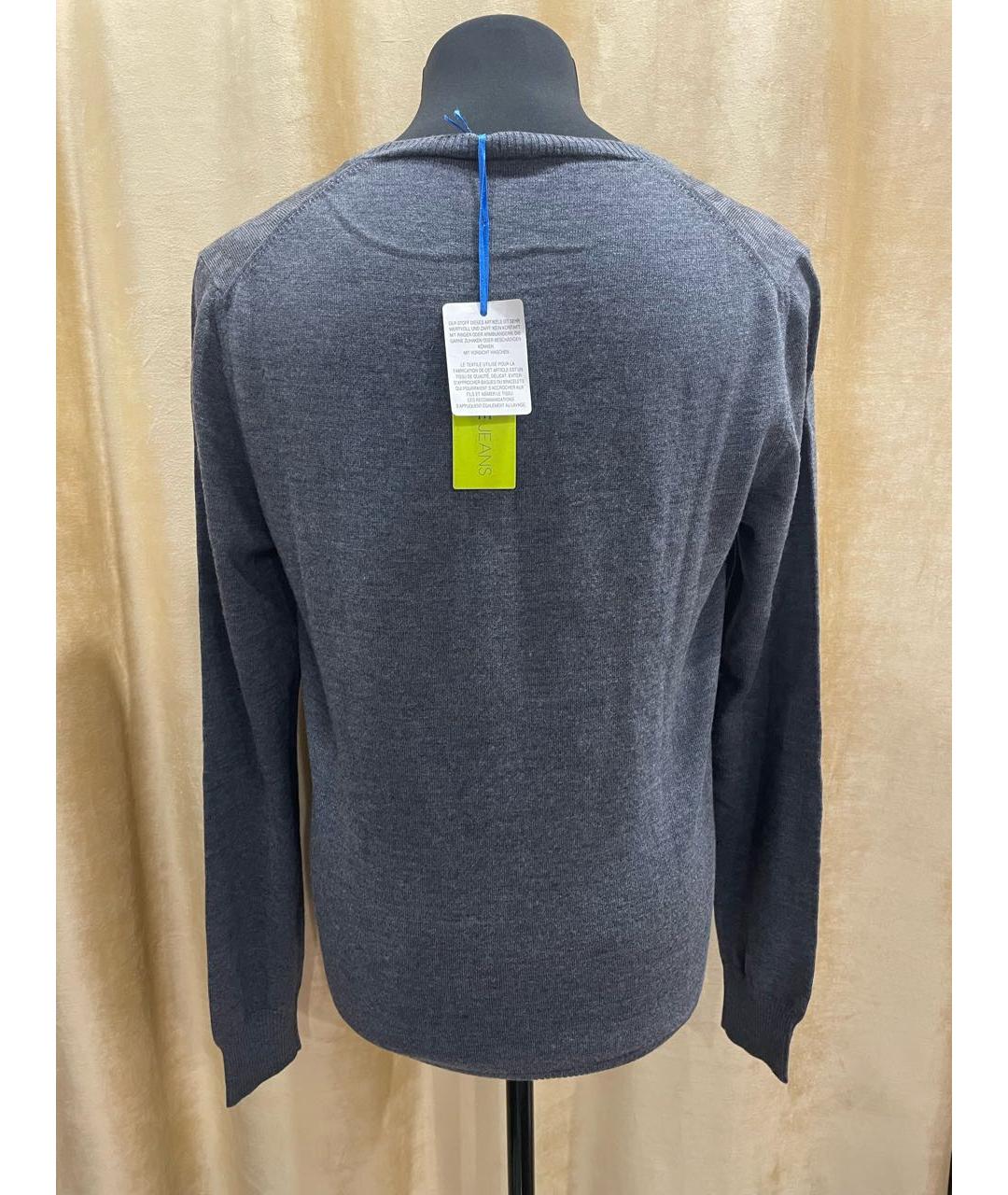 VERSACE JEANS COUTURE Антрацитовый шерстяной джемпер / свитер, фото 2