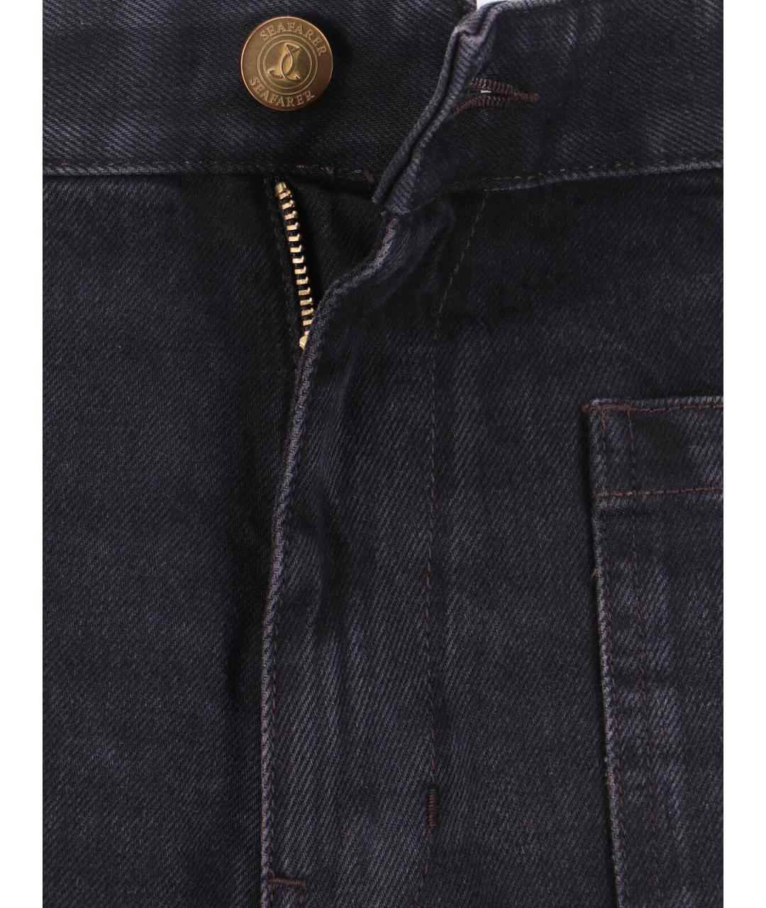 SEAFARER Черные хлопковые прямые джинсы, фото 5