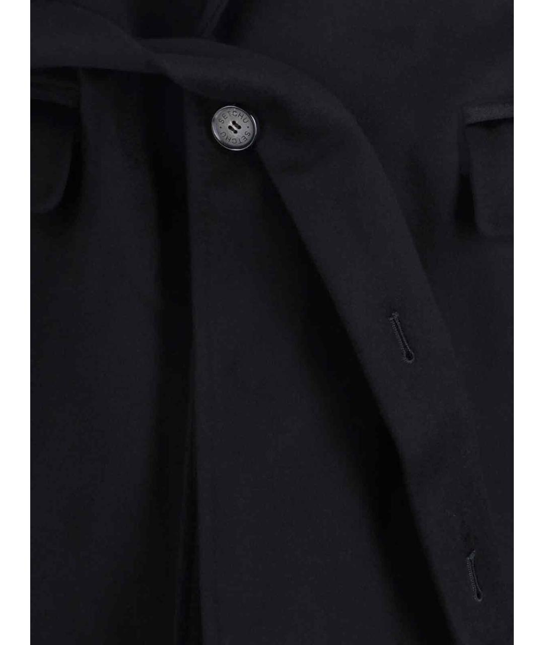SETCHU Черное кашемировое пальто, фото 4