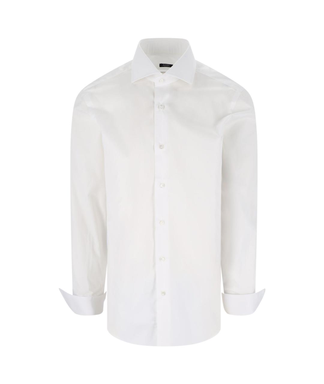 BARBA Белая хлопковая классическая рубашка, фото 1