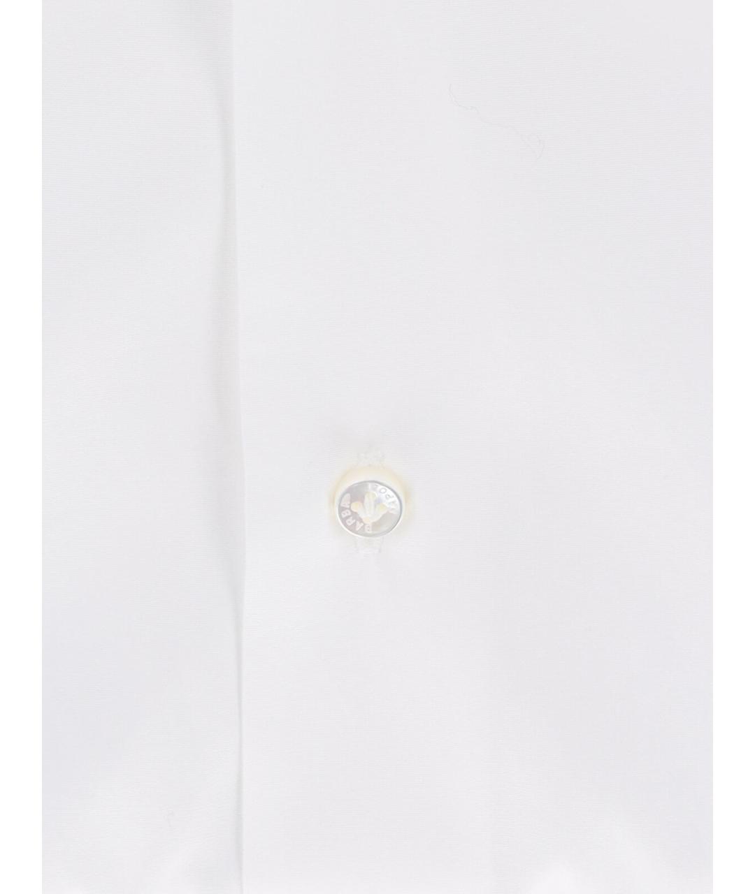 BARBA Белая хлопковая классическая рубашка, фото 4