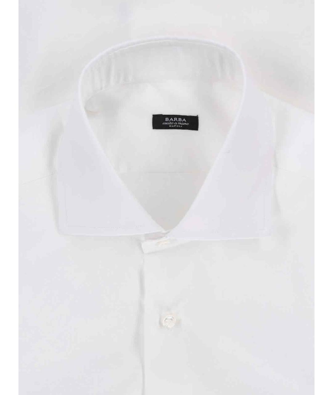 BARBA Белая хлопковая классическая рубашка, фото 3