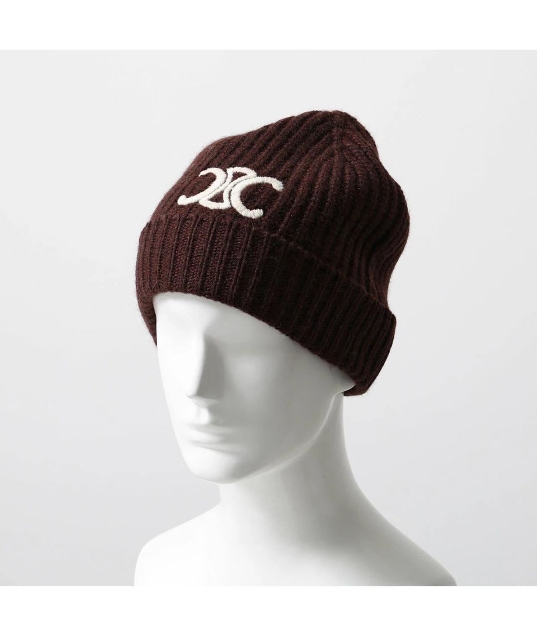 CELINE Коричневая кашемировая шапка, фото 2