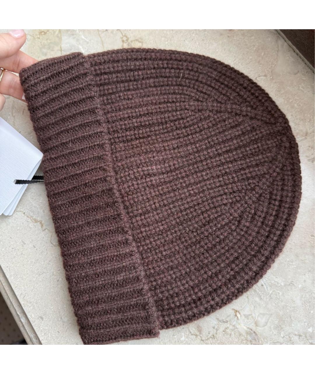 CELINE Коричневая кашемировая шапка, фото 8