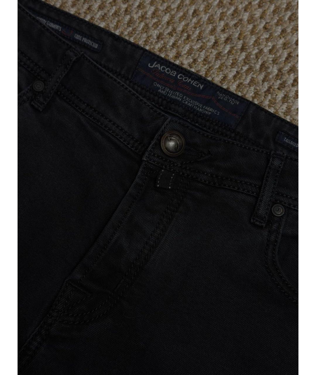 JACOB COHEN Антрацитовые хлопко-эластановые джинсы скинни, фото 5
