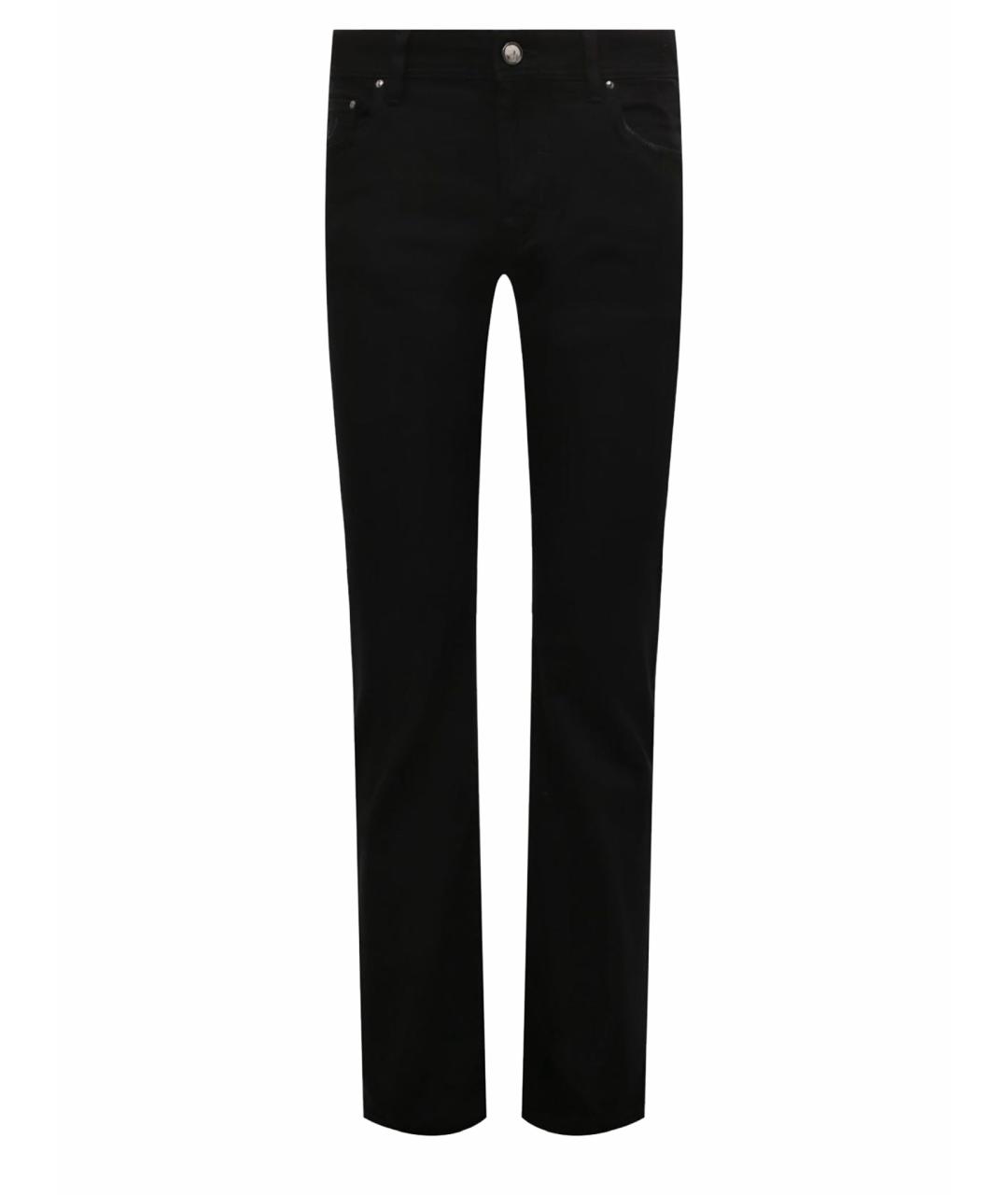 JACOB COHEN Антрацитовые хлопко-эластановые джинсы скинни, фото 1