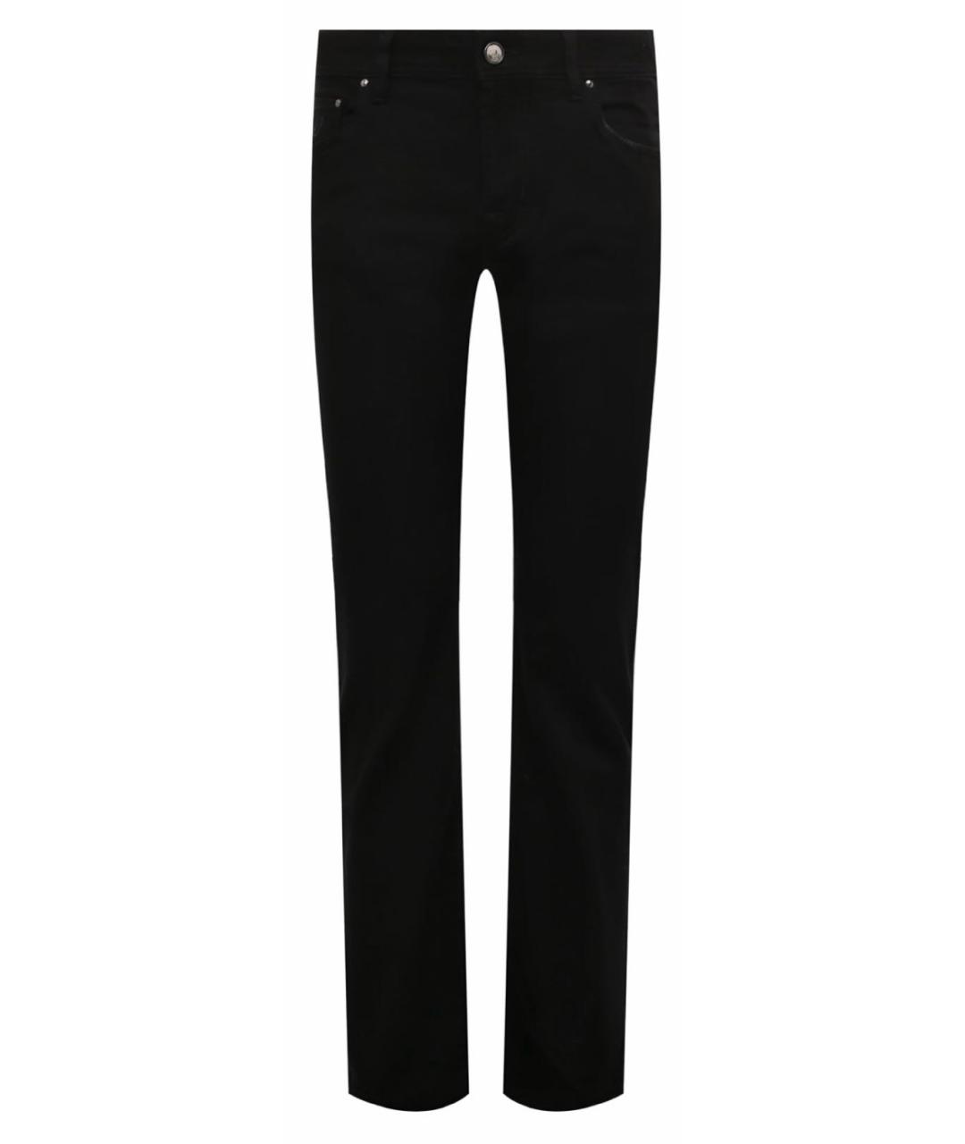 JACOB COHEN Антрацитовые хлопко-эластановые джинсы скинни, фото 1