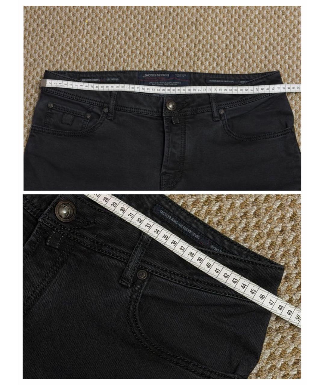 JACOB COHEN Антрацитовые хлопко-эластановые джинсы скинни, фото 8