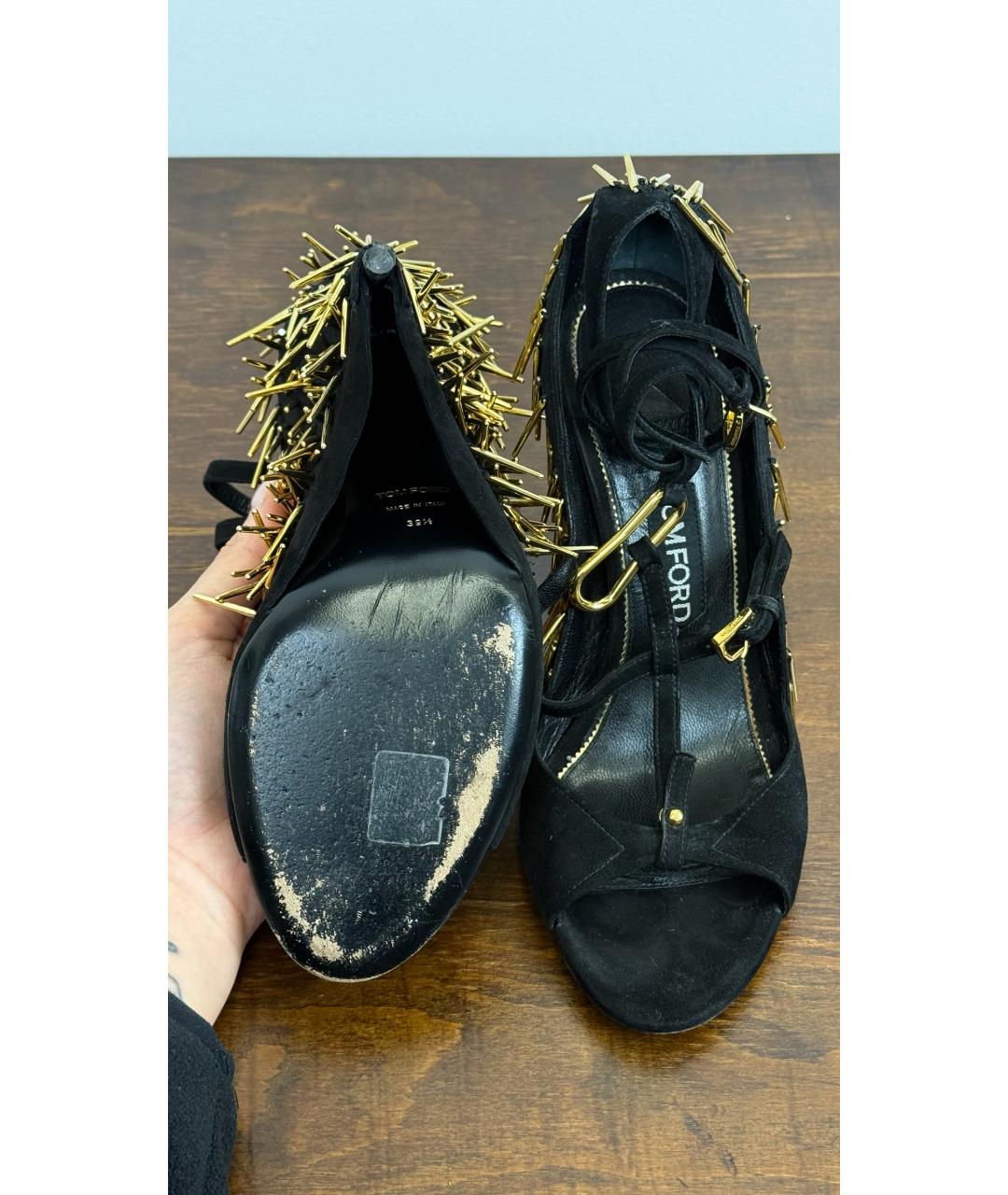 TOM FORD Черные замшевые туфли, фото 5