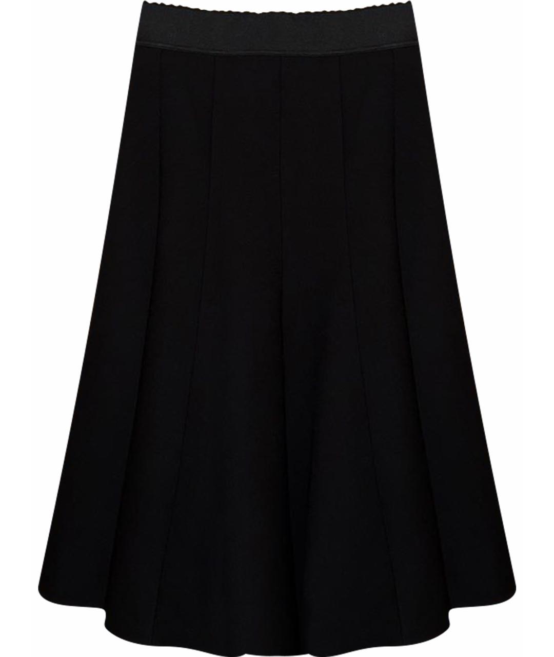 DOLCE&GABBANA Черная шерстяная юбка миди, фото 1