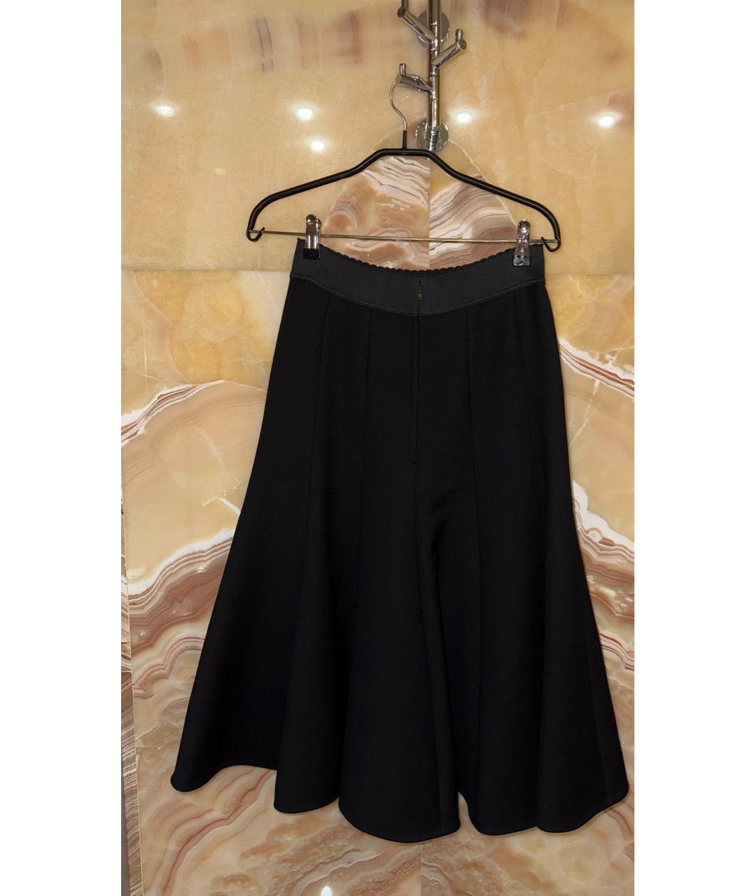 DOLCE&GABBANA Черная шерстяная юбка миди, фото 2