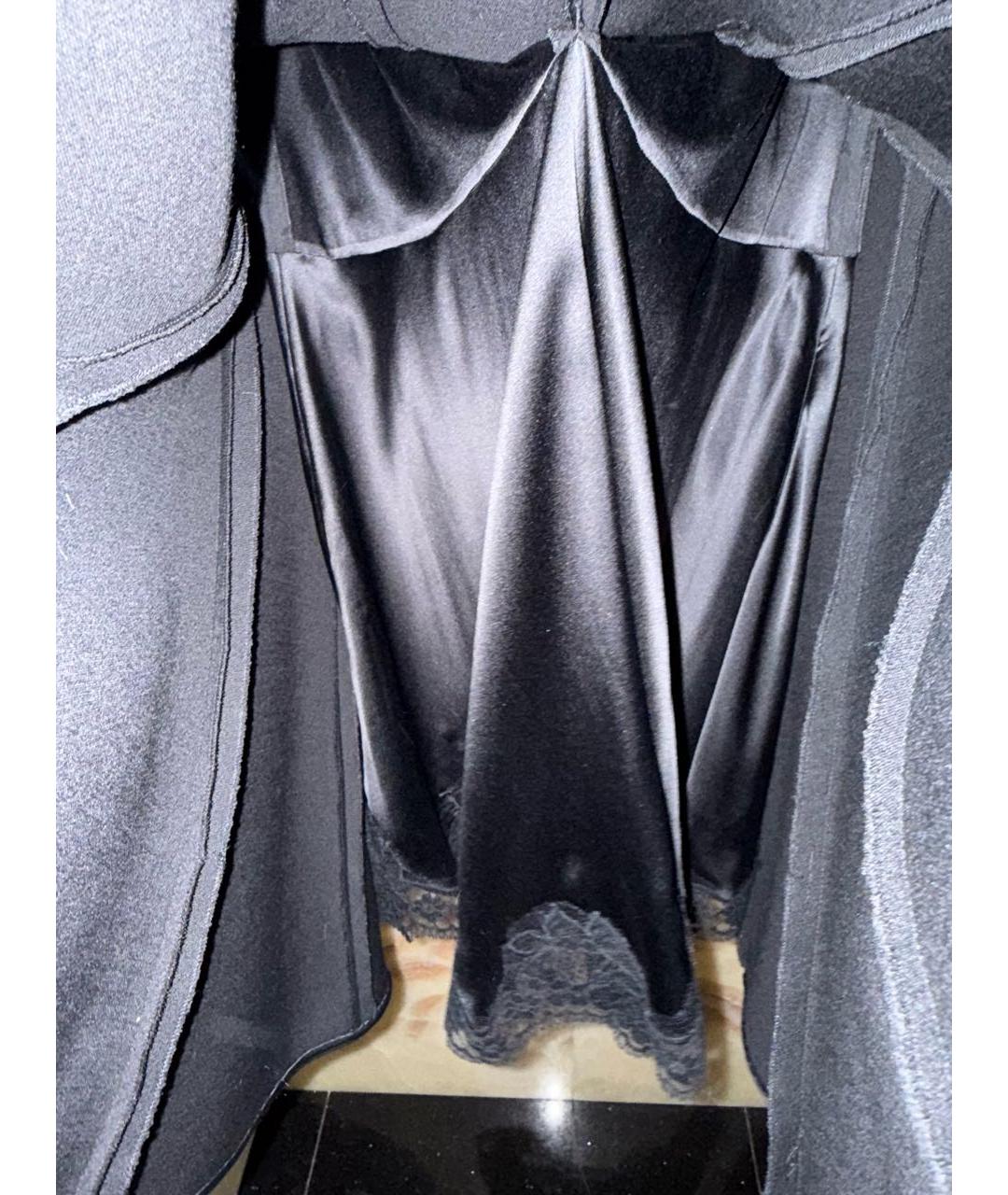 DOLCE&GABBANA Черная шерстяная юбка миди, фото 5