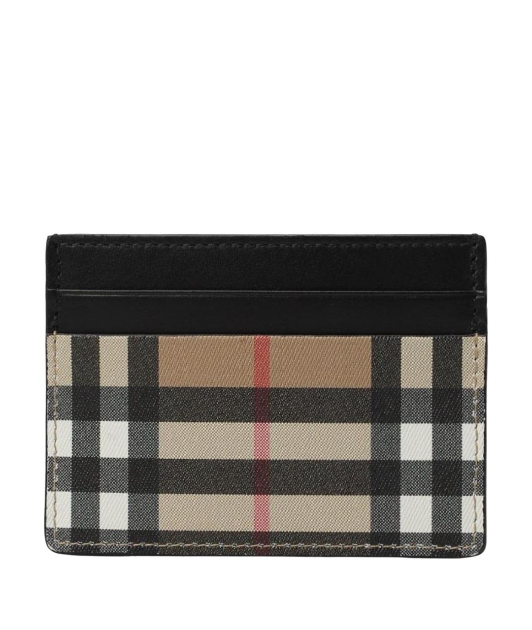 BURBERRY Бежевый кожаный кардхолдер, фото 1