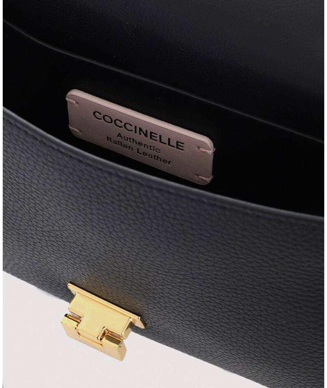 COCCINELLE Черная кожаная сумка через плечо, фото 4