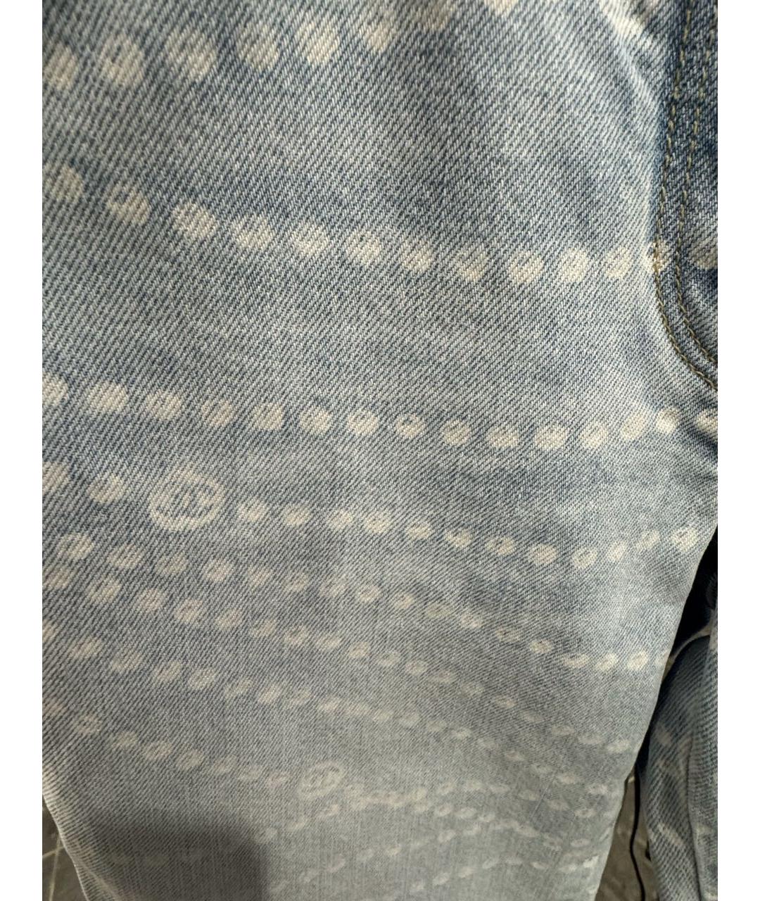 CHANEL Голубые хлопковые прямые джинсы, фото 3