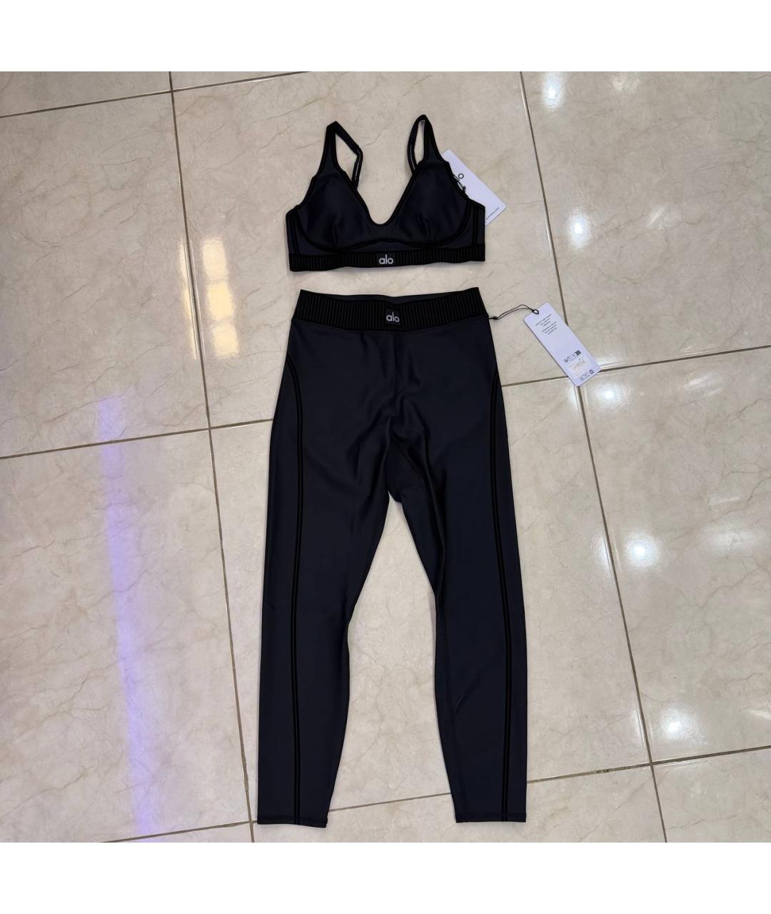 ALO YOGA Черный полиэстеровый спортивные костюмы, фото 9